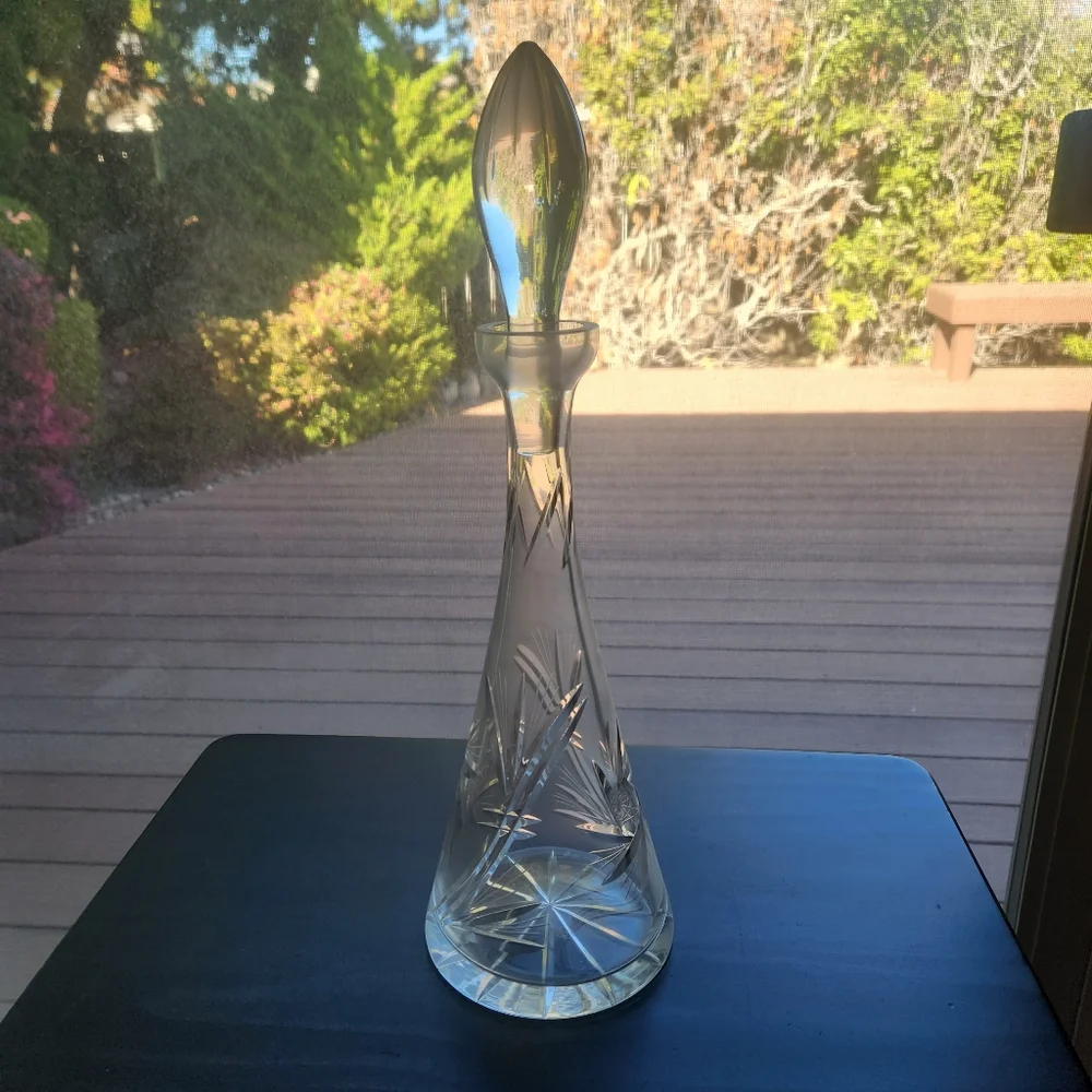 Vintage Fancy Design Glass Decanter